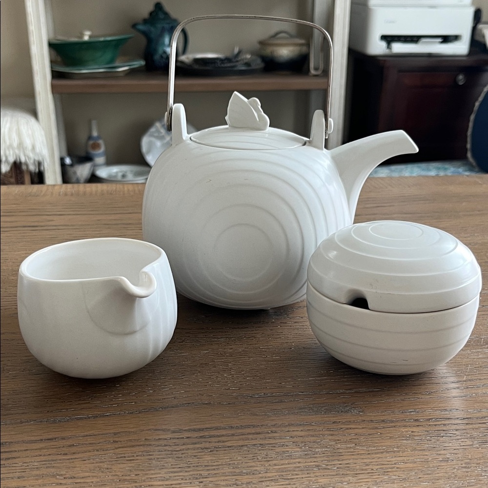 Vintage 1970’s Hornsea Pottery Concept Swan Lake Modernist Tea Set